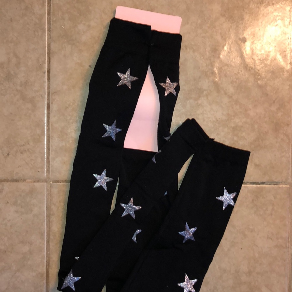 Silver Star Fleece-Lined Leggings
